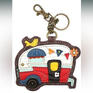 Chala RV Camper Trailer Key Fob Ring Chain Coin Change Purse leather NEW